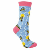 Miss Sparrow Ladies Animal Design Bamboo Socks 4-7 UK GOODS Superdrug Bee Hive (Blue)  