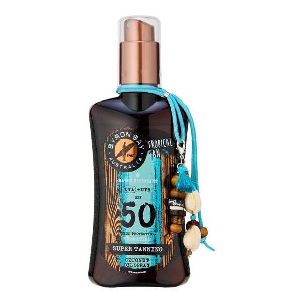 Byron Bay tanning oil SPF 50 200ml, imported from the UK