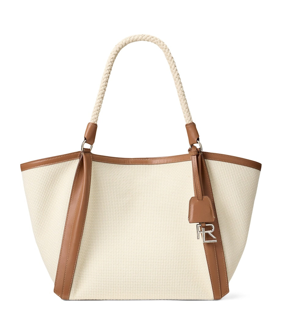 Ralph Lauren woven calfskin-trim RL 888 tote bag, UK version