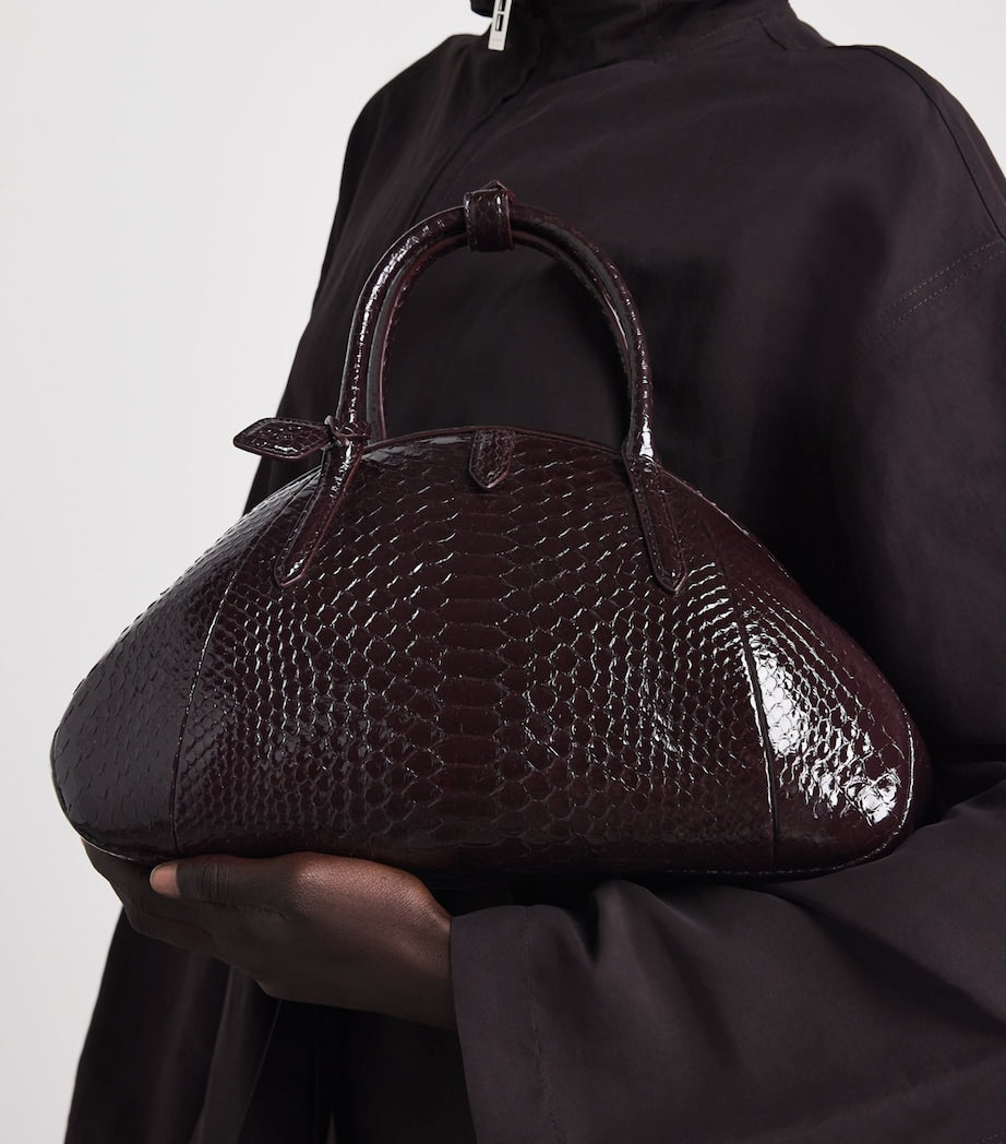 Alaïa small snakeskin top-handle purse, Italian luxury - British product