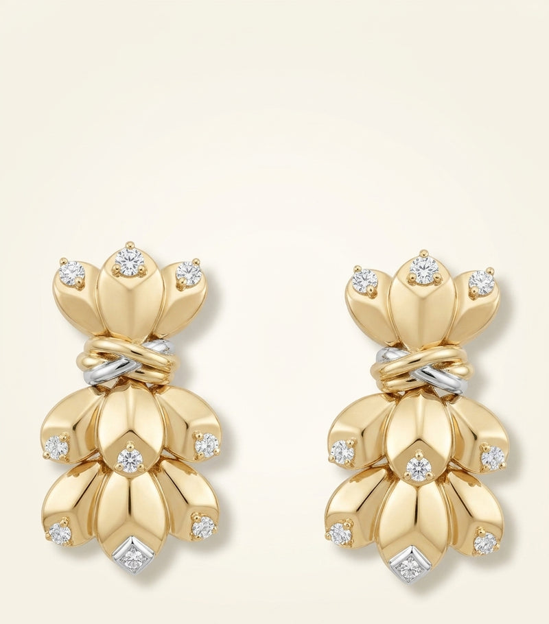 Cartier Grain de Café diamond earrings, imported from the UK