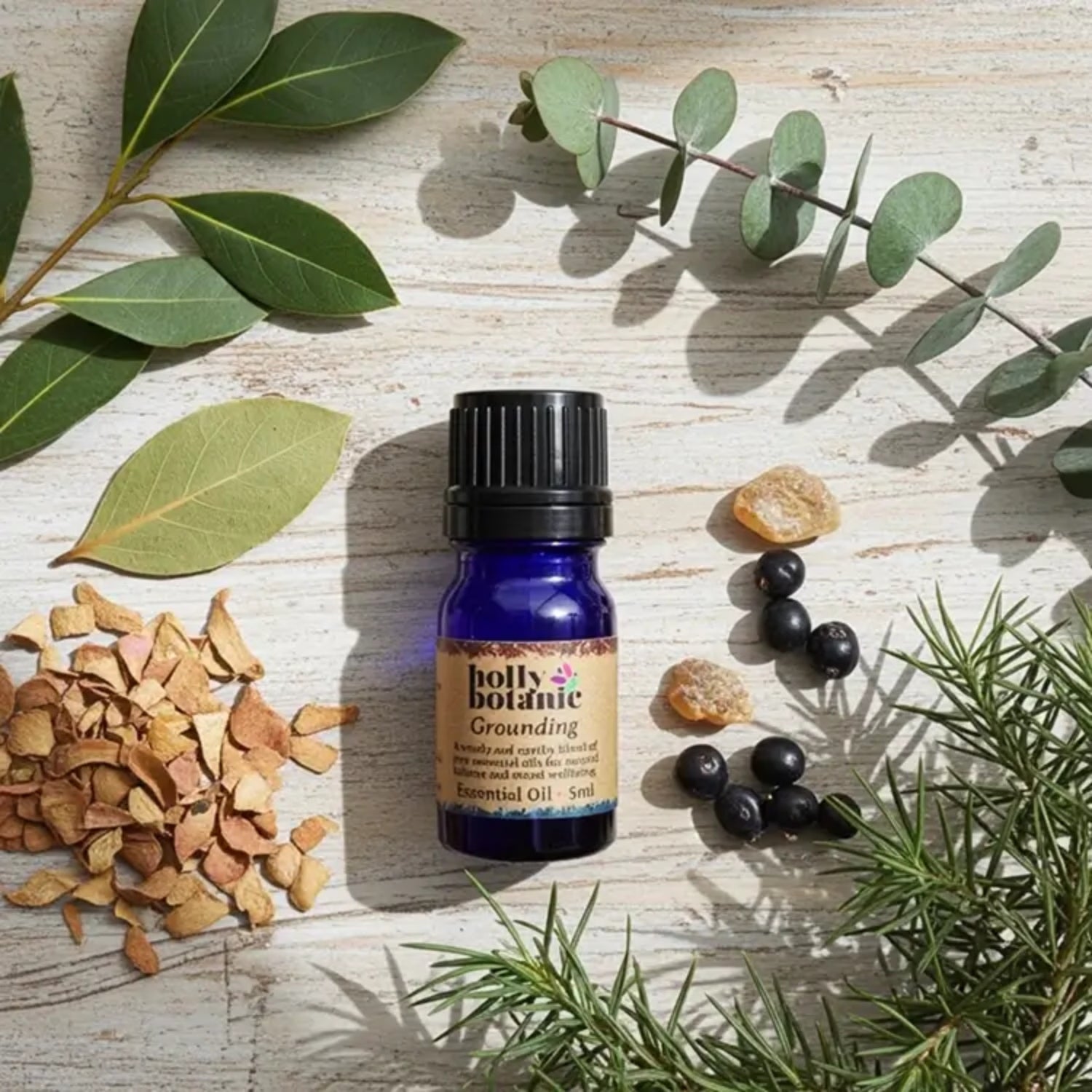 Holly Botanic grounding essential oil blend 5ml - British product