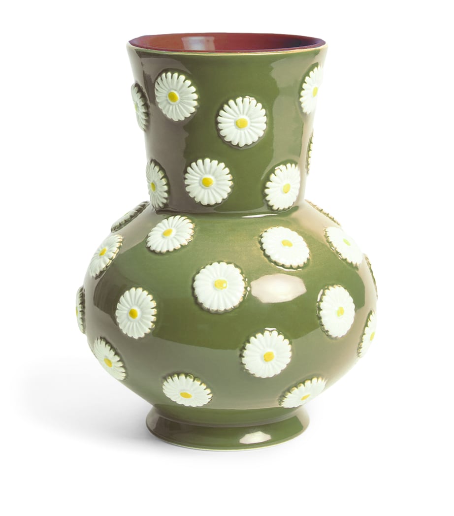 La DoubleJ ceramic daisy vase 25cm, UK version