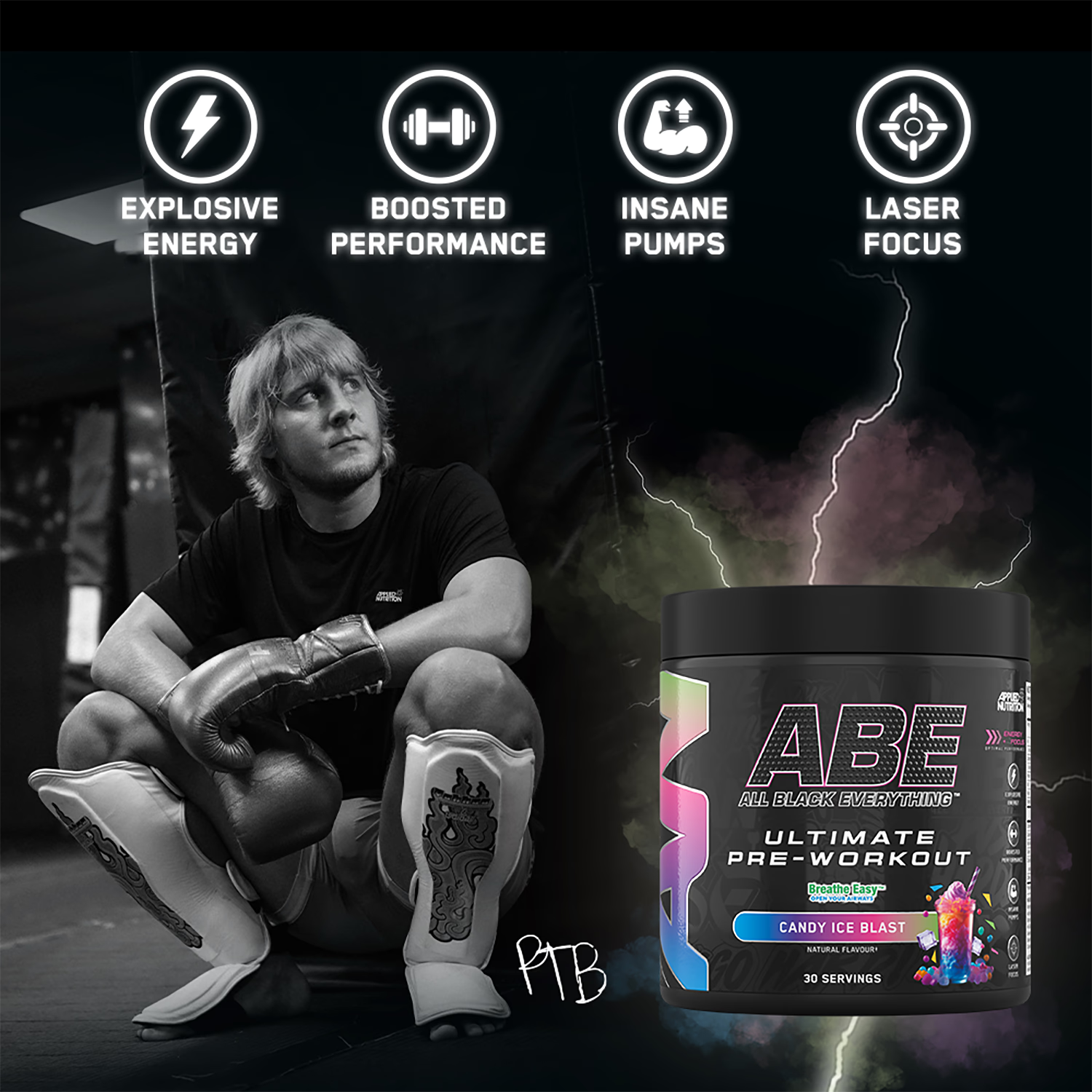 Applied Nutrition Pre Workout Supplement Candy Ice Blast 375g - British product