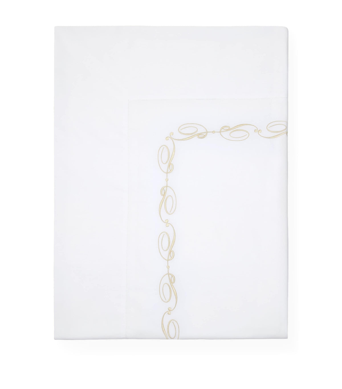Pratesi embroidered cotton king flat sheet 275cm x 275cm, imported from the UK