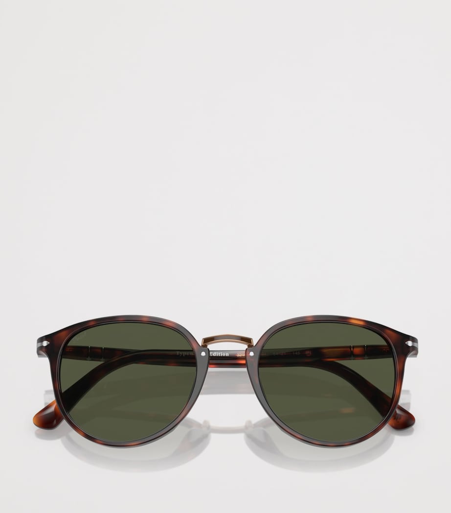 Persol Acetat runde quadratische Sonnenbrille 0PO3210S, UK-Version