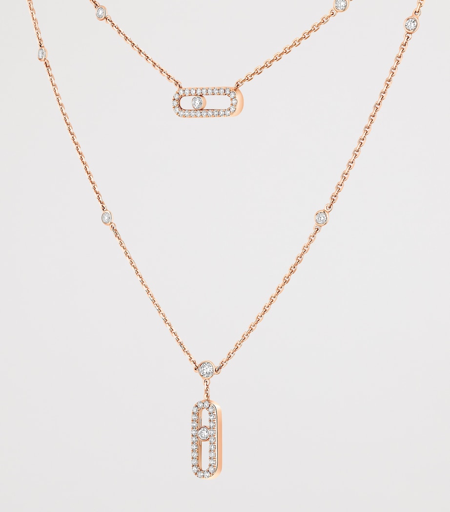 Messika Move Uno necklace pink gold 0.60ct, UK version