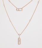 Messika Move Uno necklace pink gold 0.60ct, UK version
