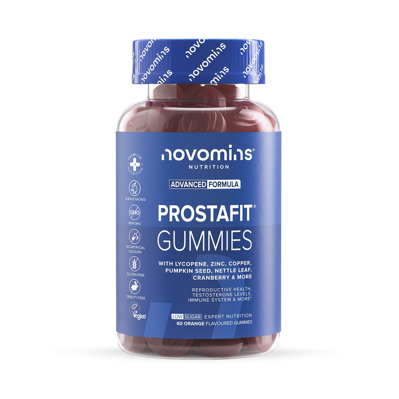 Novomins Prostafit Orange gummies 60 count, imported from the UK