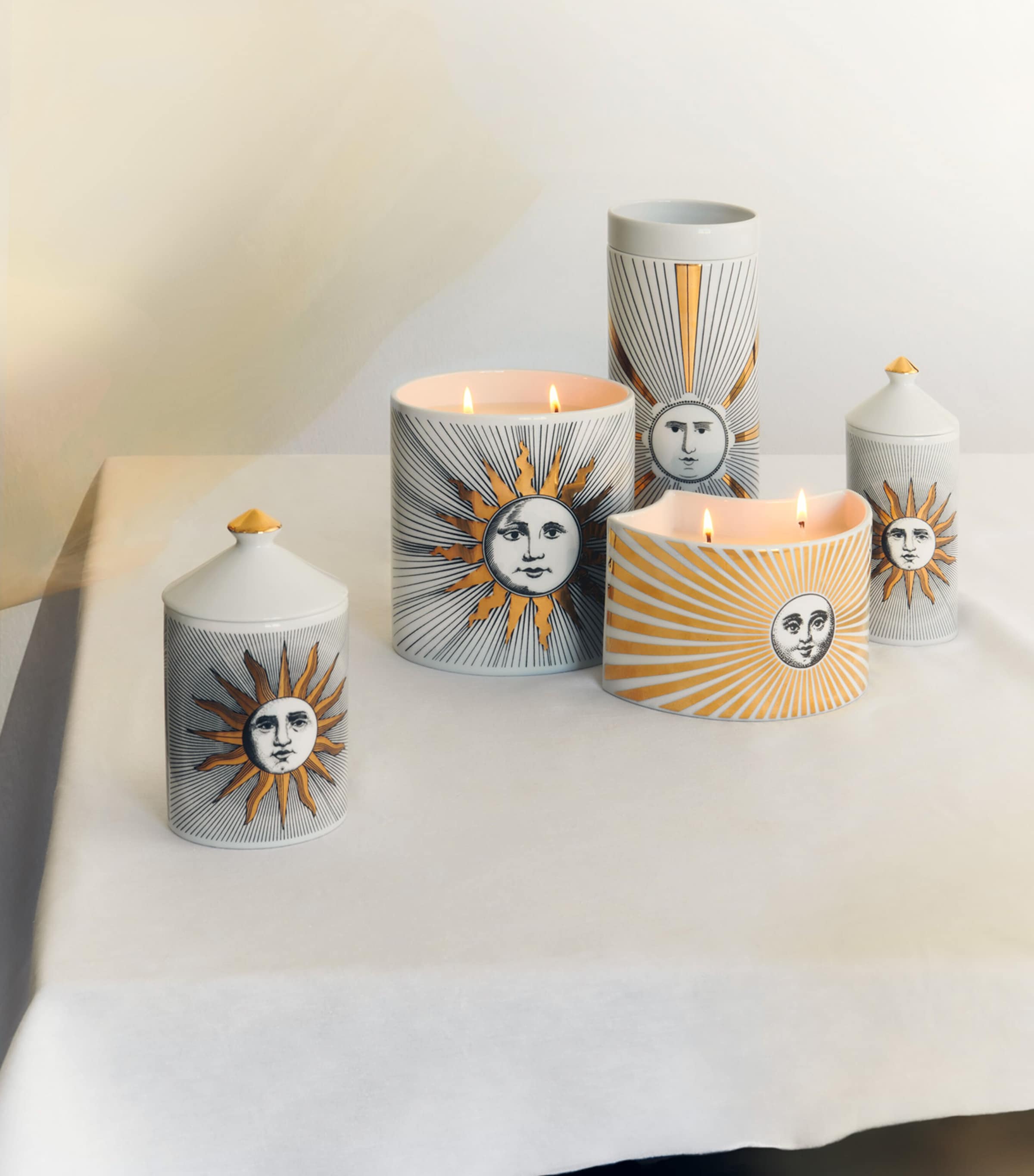Fornasetti Soli candles set of 3 2.35kg - British product
