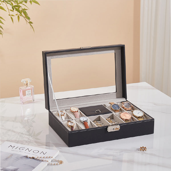 Livingandhome watch box with ring slots, imported from the UK