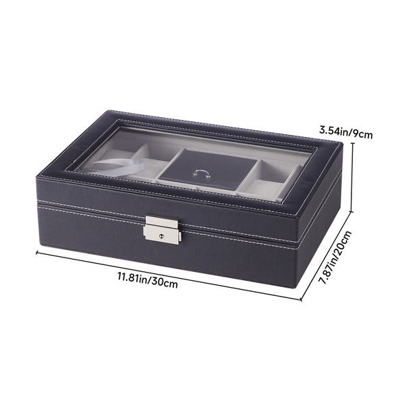 Livingandhome watch box with ring slots, imported from the UK