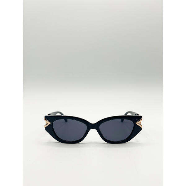 SVNX cat-eye diamond infinity sunglasses in black - British product