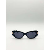 SVNX cat-eye diamond infinity sunglasses in black - British product