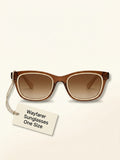 Burberry check gradient rectangular sunglasses with brown lenses - British product