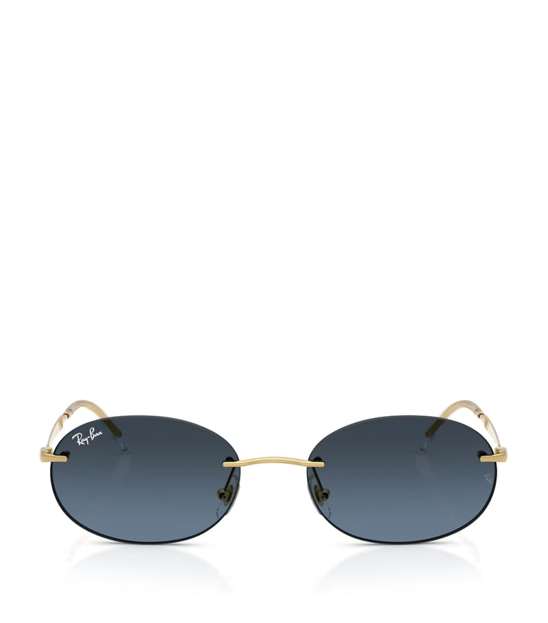 Ray-Ban metal oval sunglasses RB3767, UK version