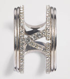 Valentino Garavani crystal VLogo ring (British brand)