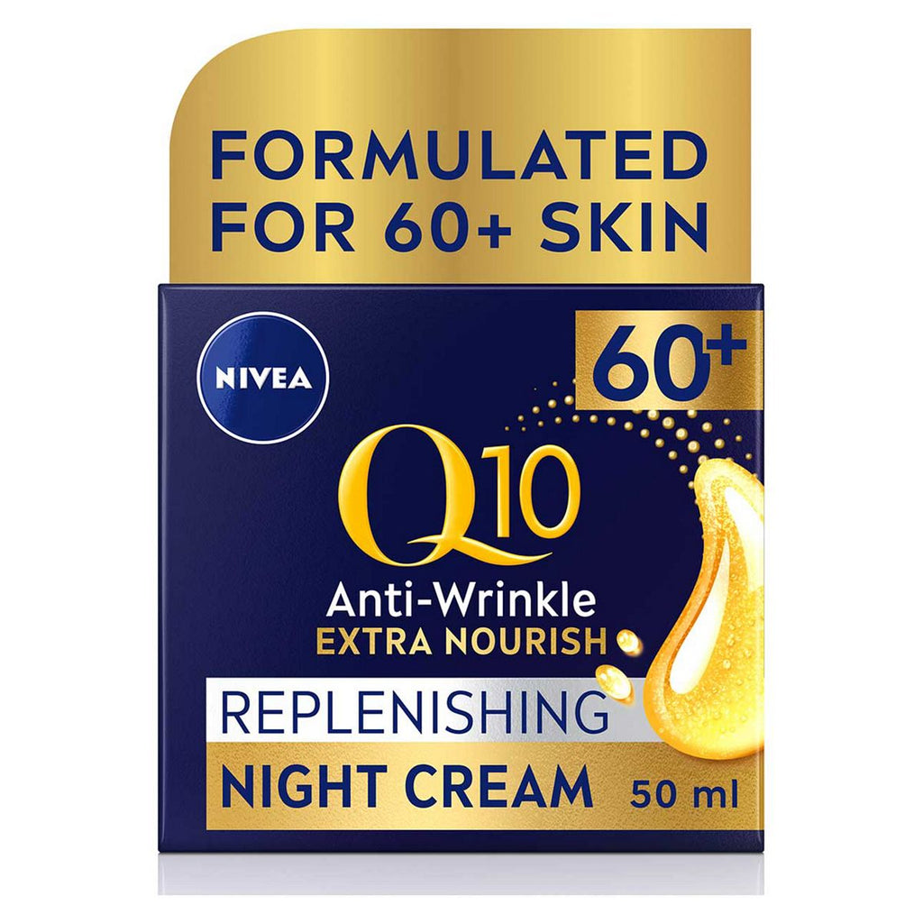 NIVEA Q10 Power 60+ Anti-Wrinkle Night Cream Moisturiser 50ml