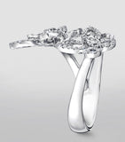 Graff white gold diamond butterfly ring, UK version