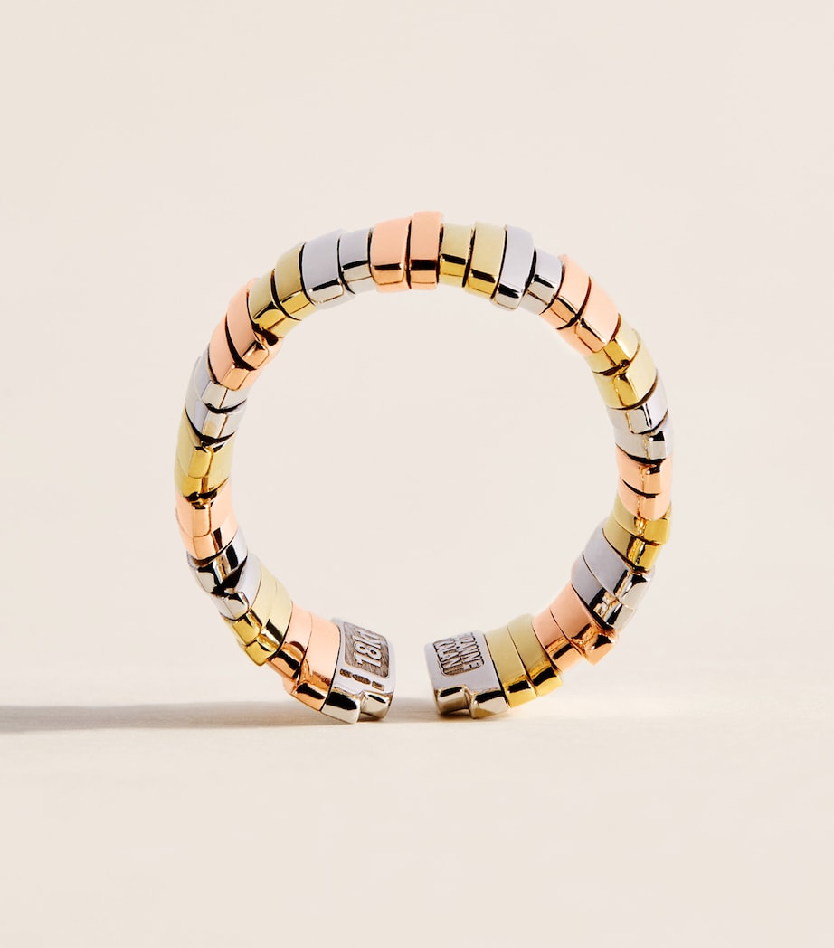 Suzanne Kalan three-tone gold jagged wide band, UK version