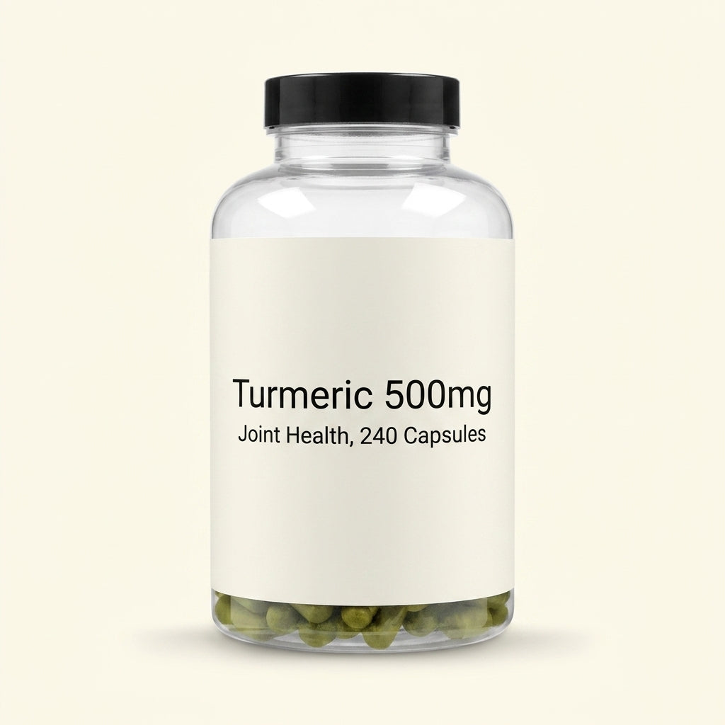 Holland & Barrett turmeric capsules 500mg 240 count, UK version