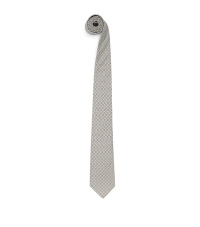 Harrods Canali Silk Medallion Print Tie- Buy online at McGrocer