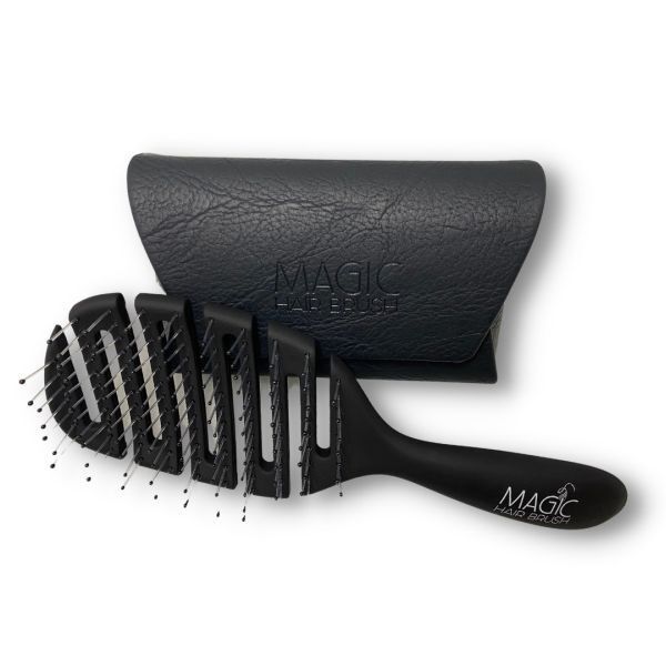 Detangling Hair Brush Black with Wallet, imported from the UK