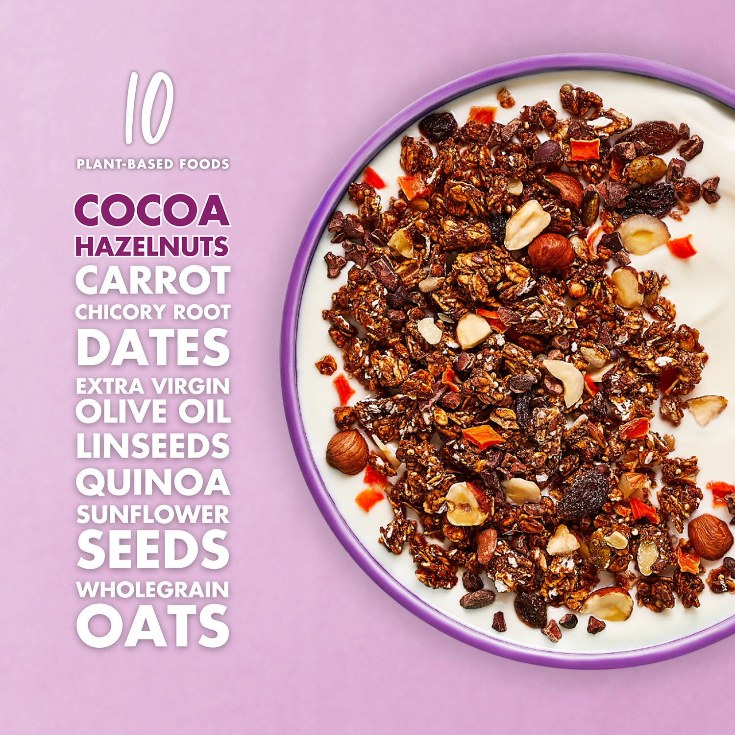 Bio & Me cocoa hazelnut granola 360g - British product