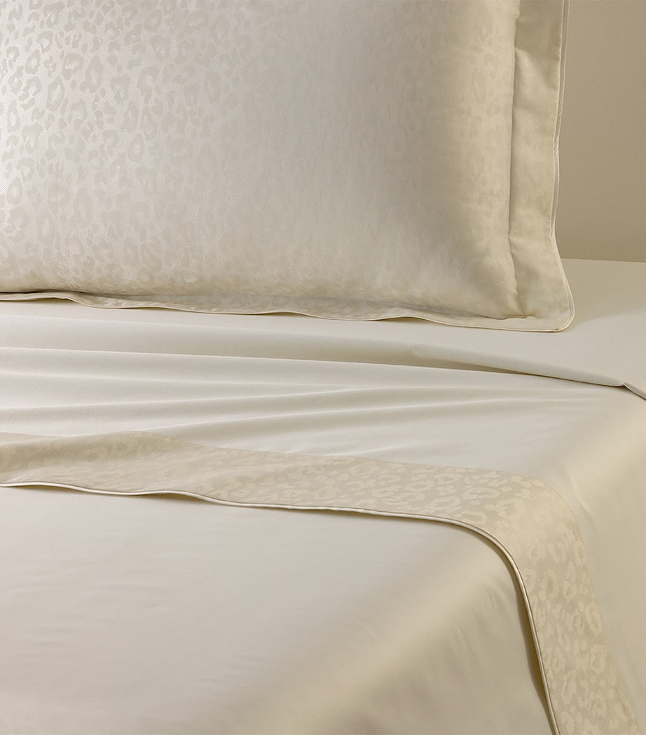 Yves Delorme Leopard double flat sheet 240x295cm (British brand)