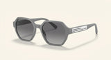 Prada women's irregular sunglasses black frame gradient lenses, UK version