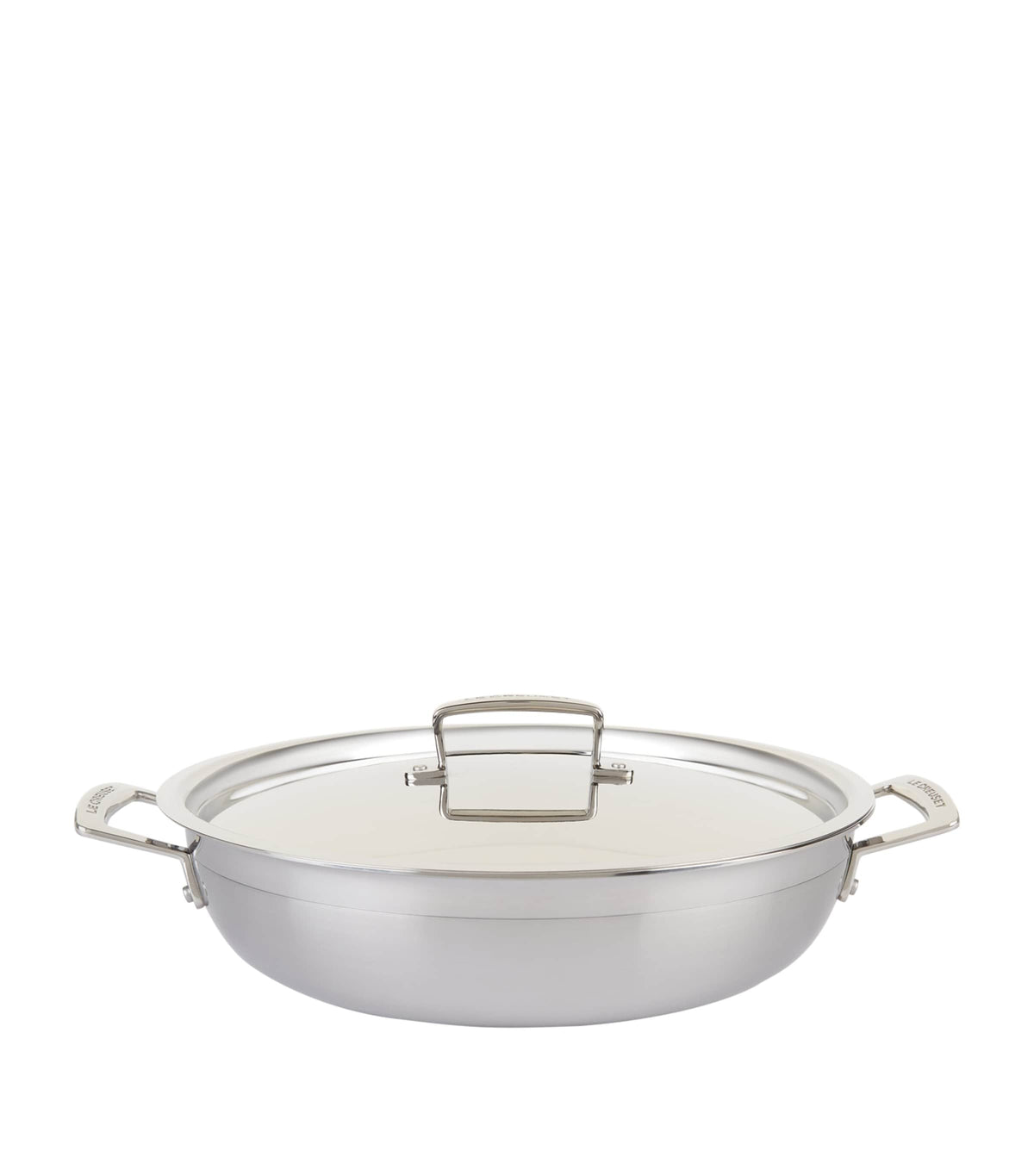 Le Creuset 3-ply stainless steel shallow casserole dish 30cm, UK version