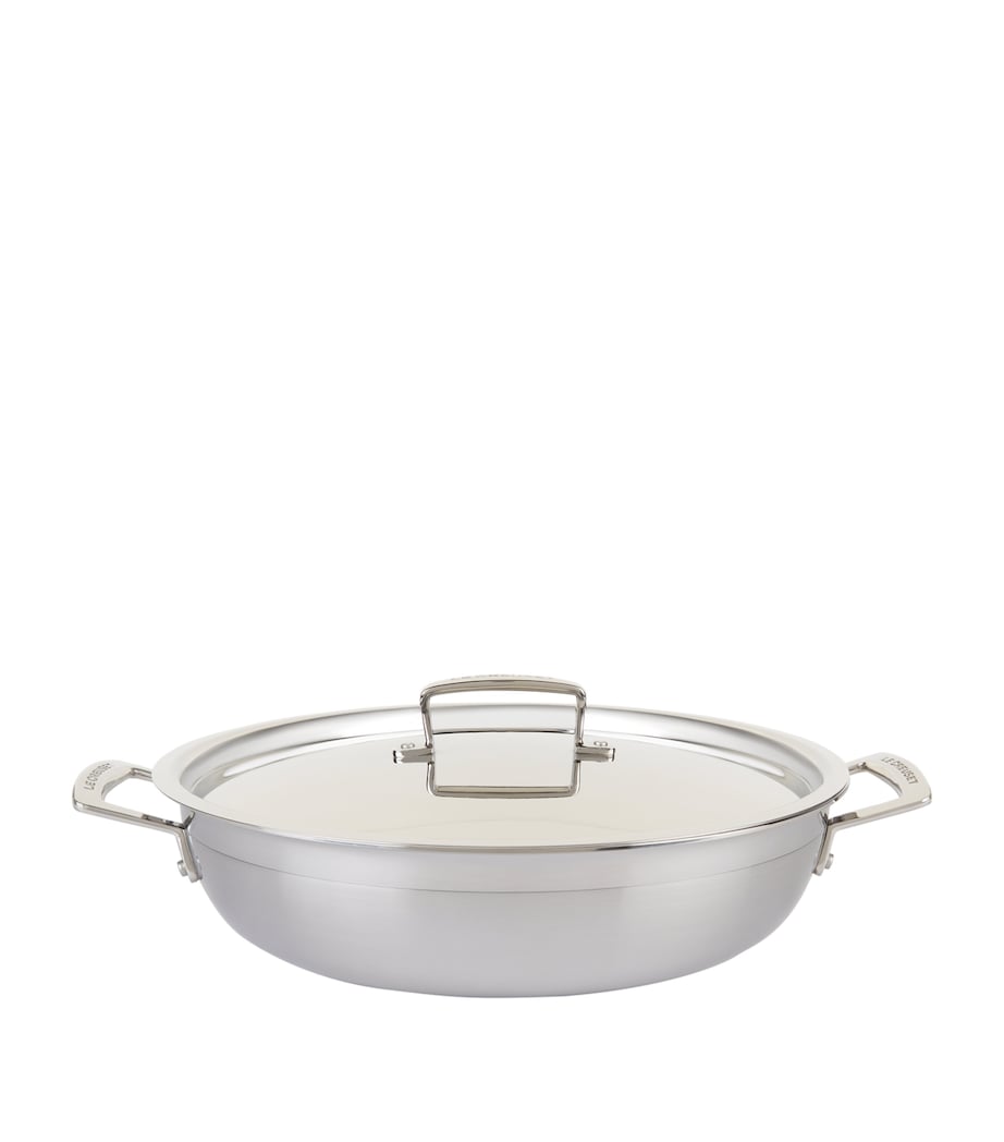 Le Creuset 3-ply stainless steel shallow casserole dish 30cm, UK version