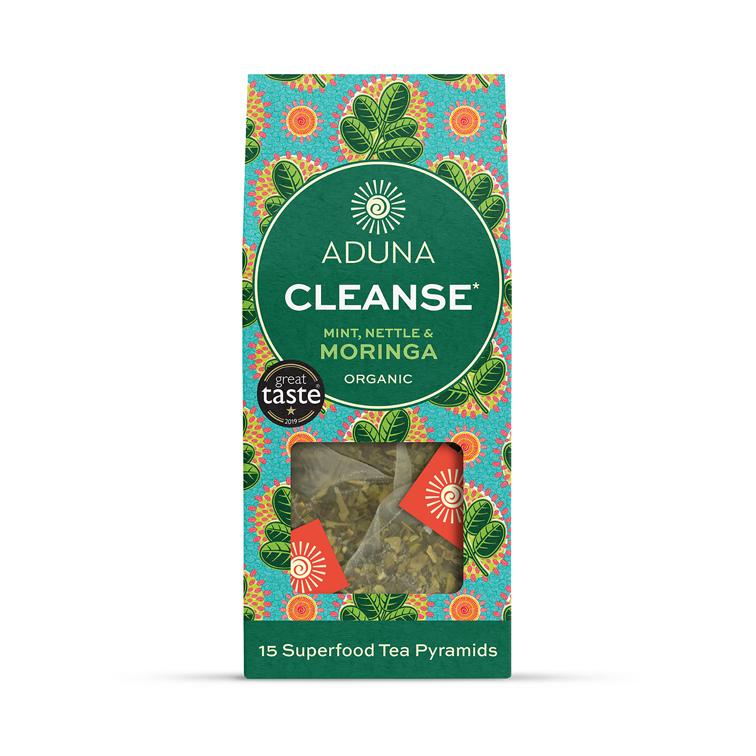 Aduna Cleanse Superfood Moringa Tea 15 tea bags, imported from the UK