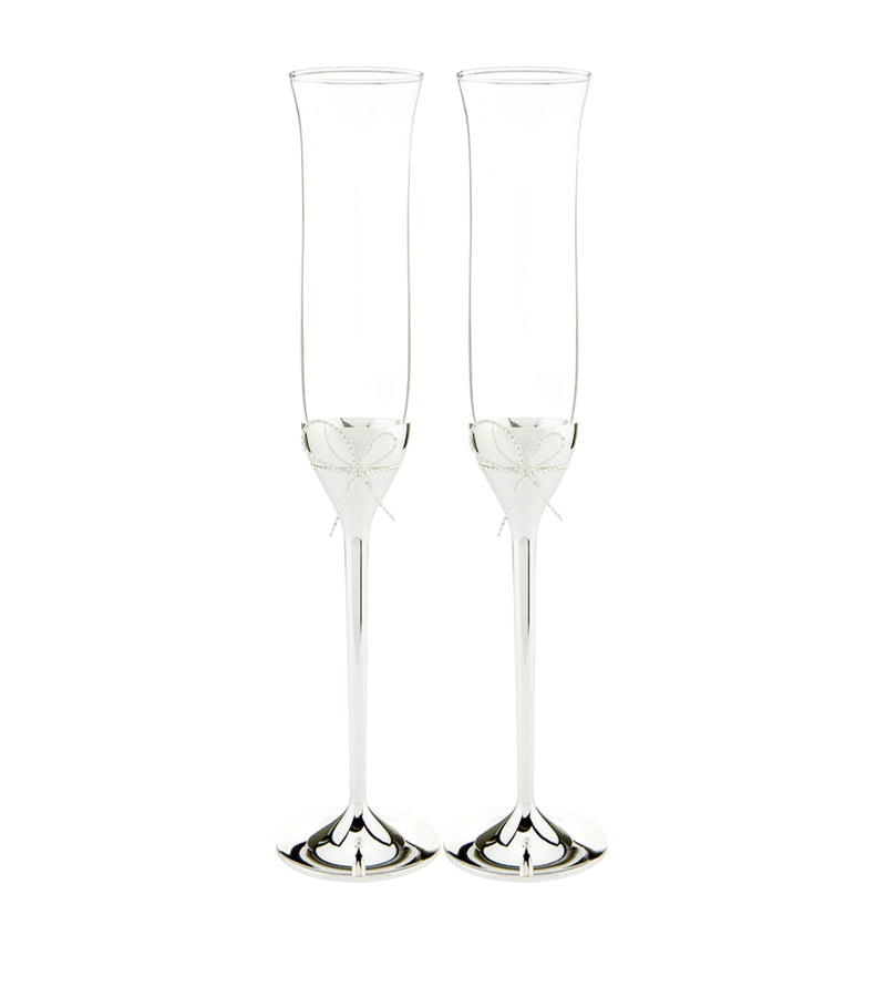 Wedgwood Love Knots Toasting Flutes Set of 2 (British brand)