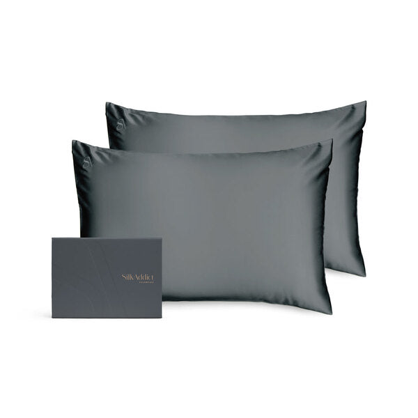 Silk Addict mulberry silk pillowcase twinpack - British product