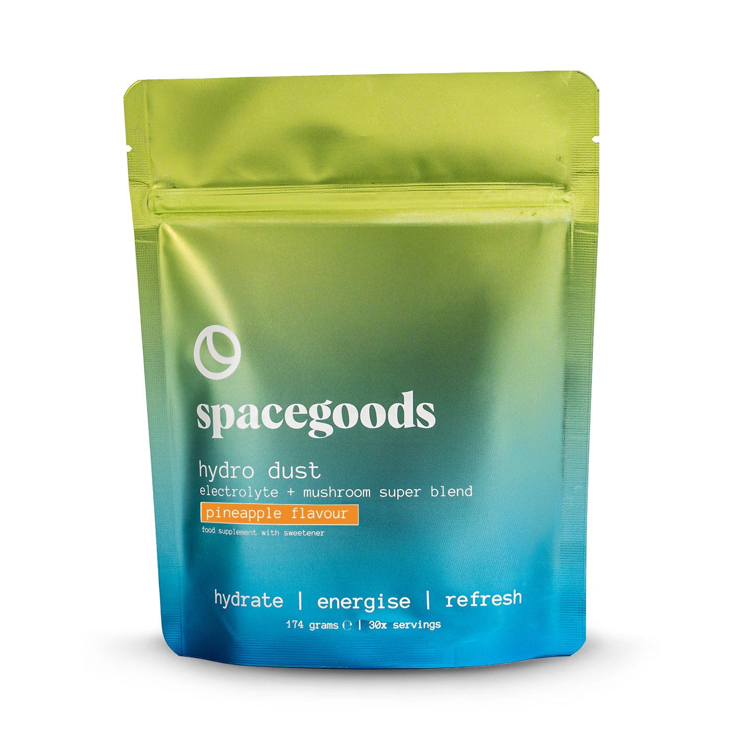 Spacegoods electrolyte powder pineapple flavour 174g (British brand)