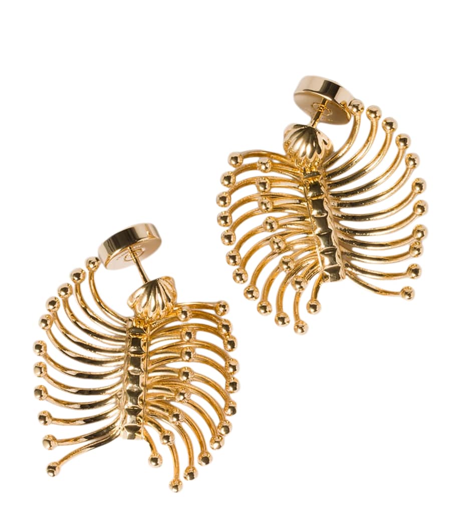 Miu Miu shell earrings gold tone, imported from the UK