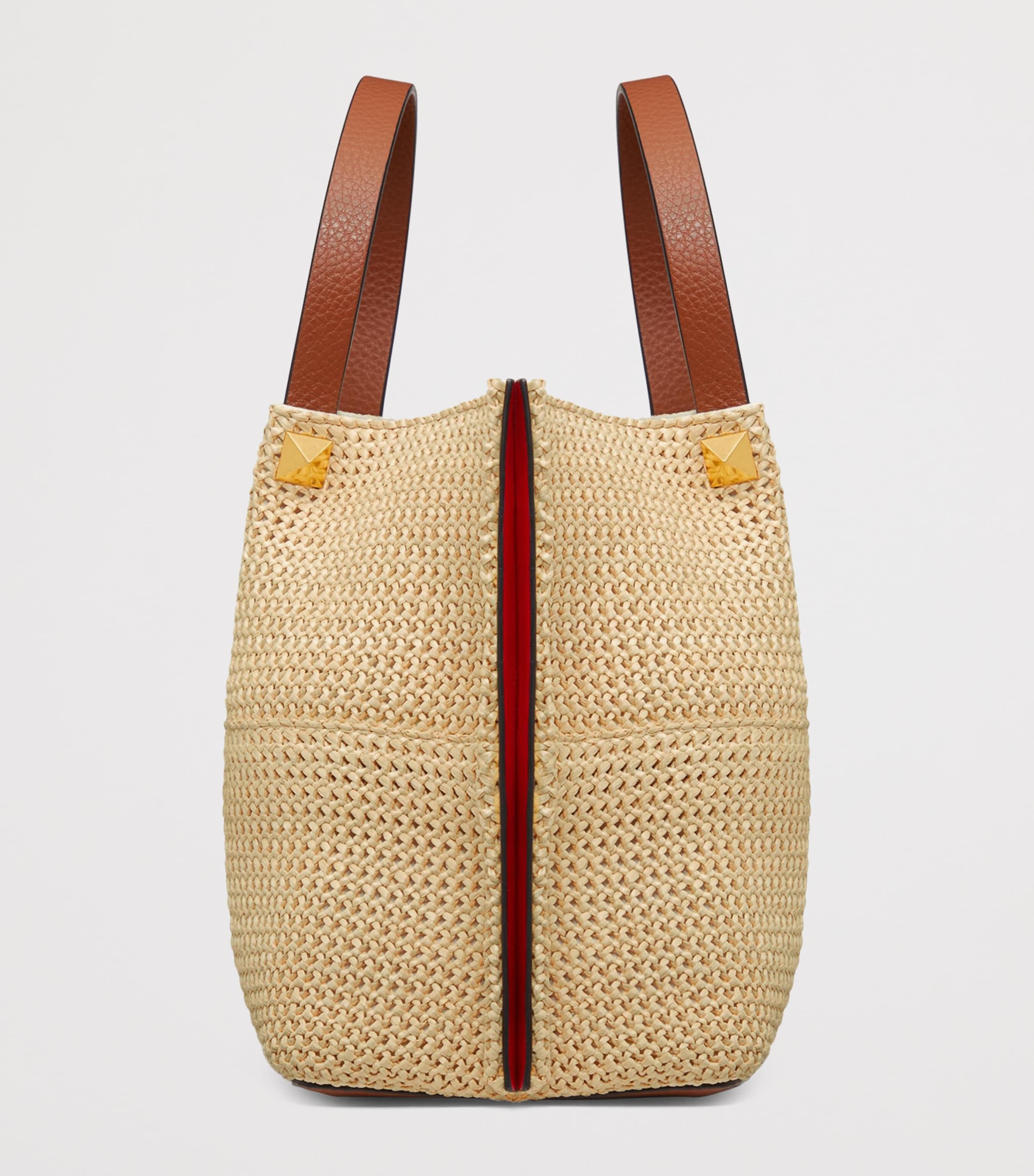 Valentino Garavani straw tote bag VLogo Signature medium, UK version