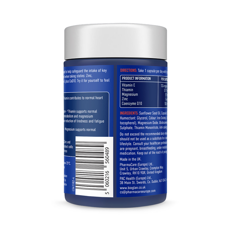 Bioglan Stat-Guard CoQ10 supplement, 30 capsules, imported from the UK
