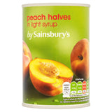 Sainsbury's Peach Halves In Syrup 411g Fruit Sainsburys   