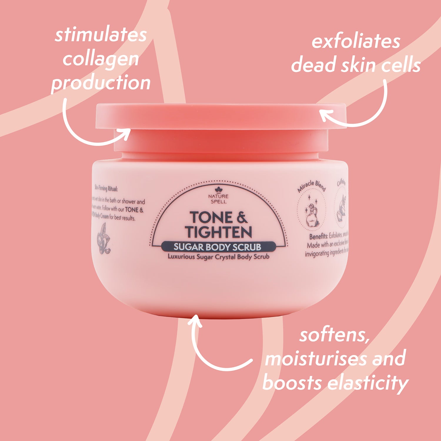 Nature Spell Tone & Tighten Sugar Body Scrub 250ml (British brand)