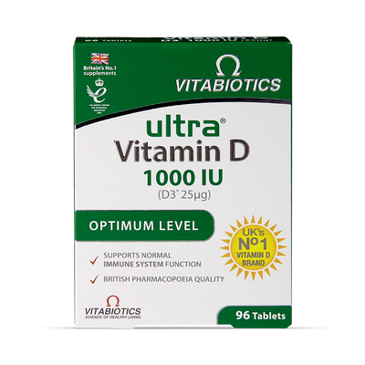 Holland & Barrett Vitabiotics Ultra Vitamin D 1000 IU Tablets 96 Tablets- Buy online at McGrocer