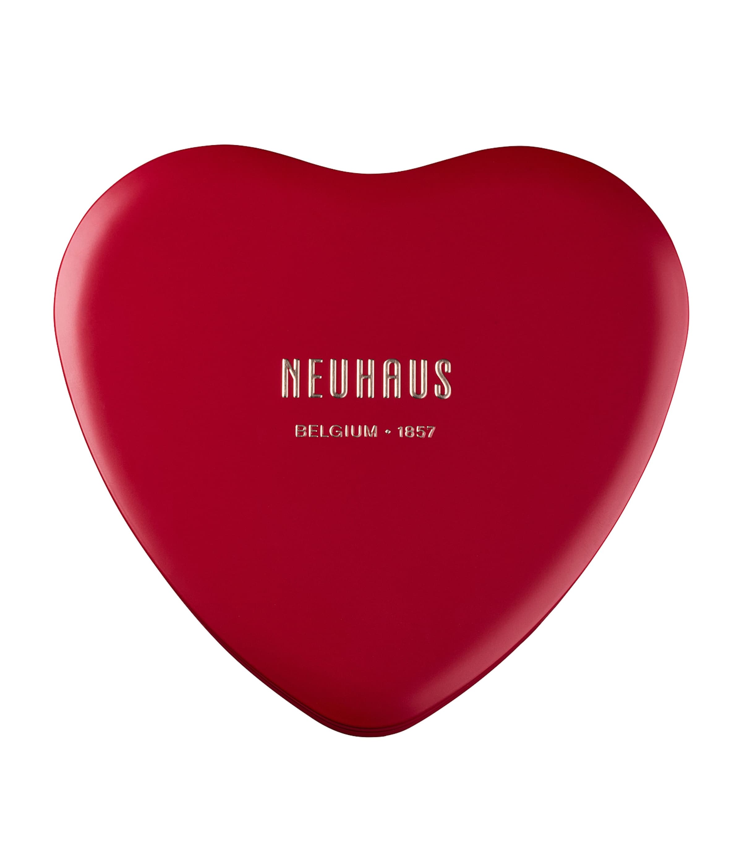 Neuhaus Metal Heart Box assorted flavours 124g, imported from the UK