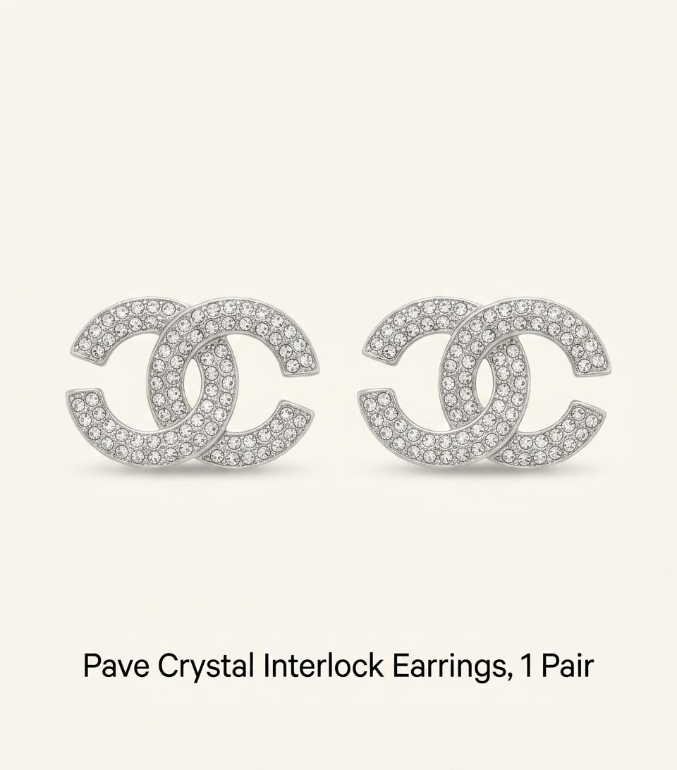 Balenciaga crystal embellished BB stud earrings, UK version