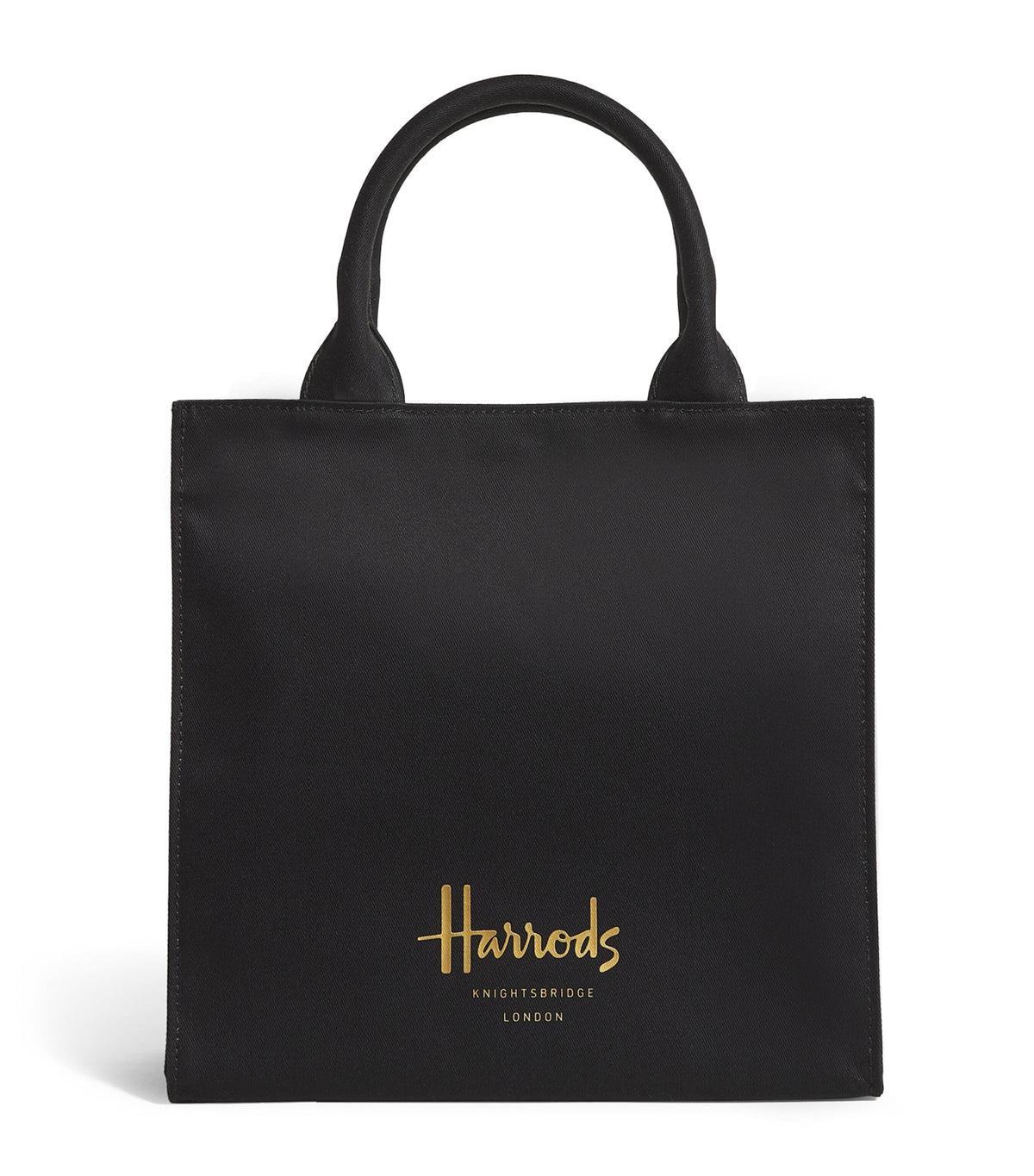 Harrods small cotton logo tote bag, UK version