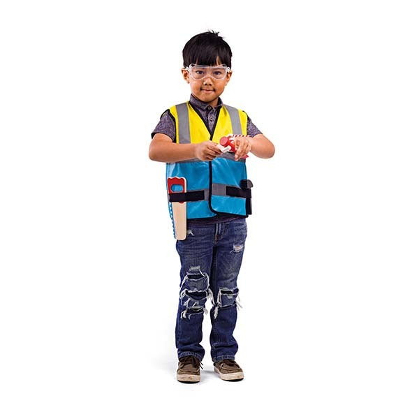 Bigjigs Toys Construction Worker Dress Up and Tools GOODS Superdrug   