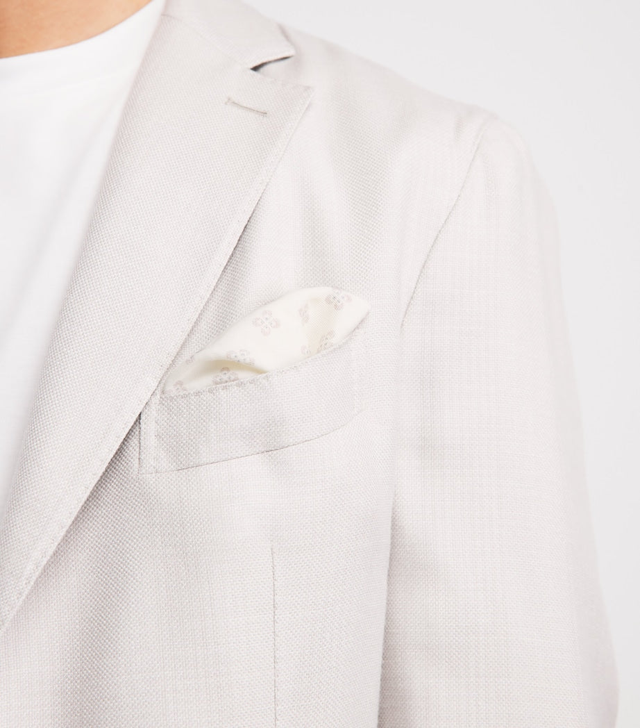 Eleventy cotton-wool pocket square geometric pattern - British product