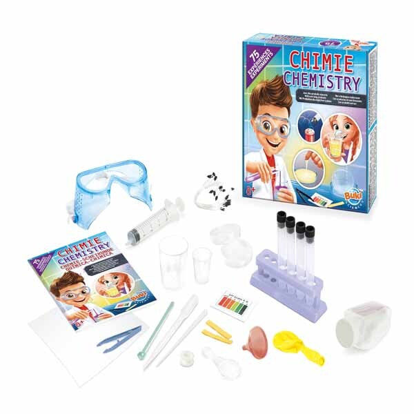 Buki Chemistry Set with 75 Experiments - British product