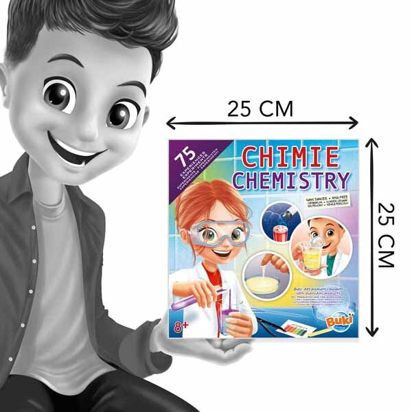 Buki Chemistry Set with 75 Experiments - British product