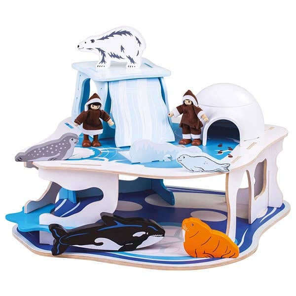 Bigjigs Toys Wooden Polar Glacier Playset GOODS Superdrug   